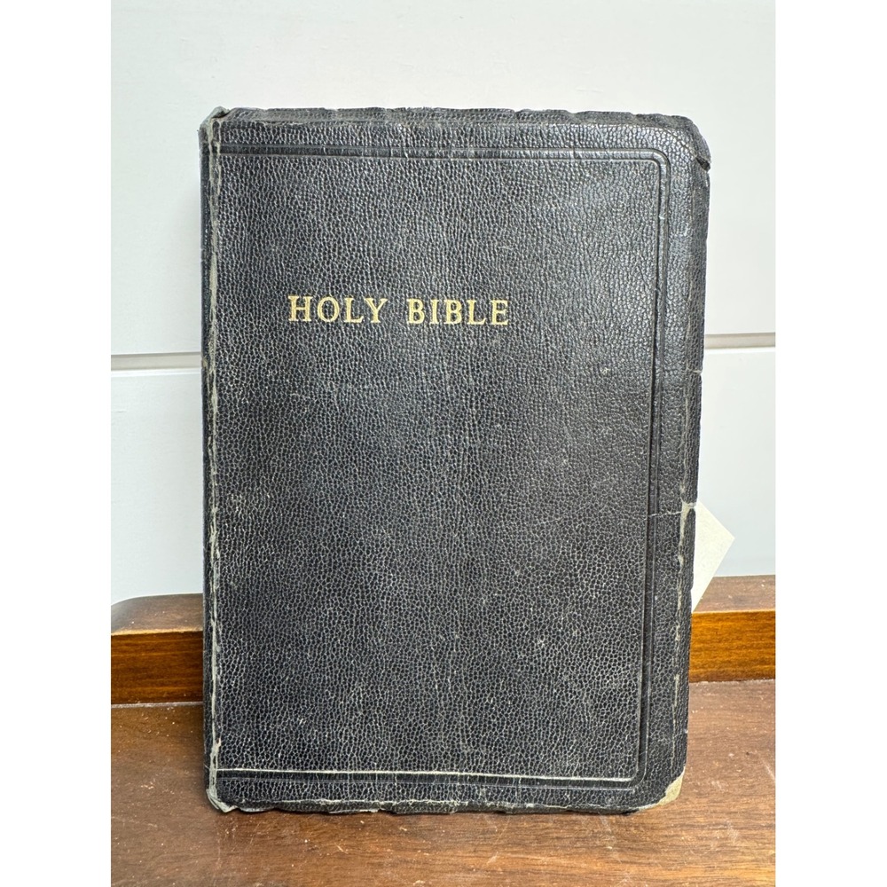 Vintage Harper Holy Bible Revised Standard Version Red Letter Edition 1952 Black